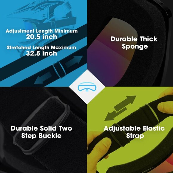 2-Pack ATV Motorcycle Goggles - Picture 6 of 8